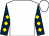 White, dark blue, sleeves, gold diamonds sleeves, white cap (Bouresly Racing Syndicate)