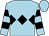 Light blue, black triple diamond, hooped sleeves (Aquis Farm Pty Ltd)