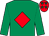 Emerald green, red diamond, red cap, emerald green stars (Ivy Wall Syndicate)