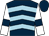 Dark blue, light blue chevrons, white sleeves, dark blue armlets, dark blue cap (Mr Mike Gorman)