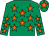 Emerald green, orange stars, emerald green cap, orange star (Mr M R Chapman)