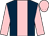 Dark blue, pink stripe, sleeves and cap (Kingsdown Racing Club)