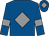Royal blue, grey diamond, armlets and diamond on cap (Mr P D Wells)