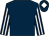 Dark blue, dark blue and white striped sleeves, dark blue cap, white diamond (Pietralunga Syndicate)