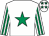 White, emerald green star, striped sleeves and stars on cap (Cooper Family Syndicate)