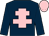 Dark blue, pink cross of lorraine, pink cap (Richard O'Sullivan)