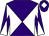 Purple and white diabolo, purple cap, white diamond (Mr Barry Polkey & Mrs Wendy Jenkins)