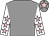 Grey, white sleeves, pink stars, grey cap, pink star (Miss Sarah Parker)