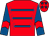 Red, royal blue braid, red chevron on royal blue sleeves, royal blue stars on red cap (Mr & Mrs Xiao Tan Ping)