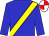 Blue, yellow sash, red & white quartered cap (D M O'Meara)