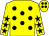 Yellow, black spots, yellow sleeves, black stars (Abacus Employment Services Ltd)