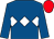 Royal blue, white triple diamond, red cap (Mr H Crothers And Partners)