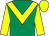 Emerald green, yellow chevron, yellow sleeves & cap (Stephen Ryan)