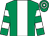 Emerald green, white panel, hooped sleeves & cap (Acorn Syndicate)