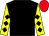 Black, yellow sleeves, black diamonds, red cap (Susannah Green, Debbie Hughes)