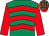 Emerald green & red chevrons, red sleeves, check cap (Rollx Syndicate)