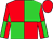 Red and lime quarters, red and lime quartered sleeves, red cap (Brandon Thurman)