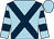 Light blue, dark blue cross belts, hooped sleeves (Mr S Waugh)