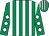 Emerald green and white stripes, diamonds on sleeves (Frank McHugh & Gary Moore)