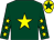 Dark green, yellow star, yellow stars on sleeves, yellow cap, dark green star (Mrs Robyn Codd)