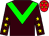 Brown, green chevron, gold stars on brown sleeves, gold stars on red cap (All Mine Syndicate)