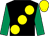 Black, large yellow spots, emerald green sleeves, yellow cap (Anthony Ko Siu Kee)