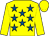 Yellow, royal blue stars, yellow sleeves and cap (Pauling Perkins King & Williams)