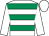White & emerald green hoops, white sleeves & cap (Miss K Rausing & Mrs J S Bolger)
