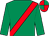 Emerald green, red sash, quartered cap (Stephen B Murphy)