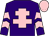 Purple, pink cross of lorraine, chevrons on sleeves, pink cap (Southdean Racing Club)