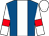 Royal blue, white stripe, white sleeves, red armlets, white cap (Mr Norman Tory)