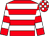 Red & white hooped, check cap (M J Wasylocha)