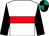White, red hoop, black sleeves, emerald green & black quartered cap (Power Of Dreams Syndicate)