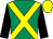 Emerald green, yellow cross sashes, black sleeves, yellow cap (Isao Yamazumi)