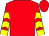 Red, yellow chevrons on sleeves and yellow cuffs (Katina Milburn)