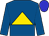 Royal blue, gold triangle, two gold hoops on sleeves, blue cap (Bran Jam Stable And Clark, David W)