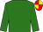 Bottle green, red and gold quartered cap (Chalke Valley Racing Partnership)
