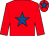 Red, royal blue star, royal blue star on cap (P G McManus)