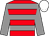 Red and Grey hoops, grey sleeves, white cap (David Webb)