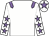 White, mauve epaulets, white sleeves, mauve stars, white cap, mauve star (Mr J Law)