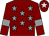 Maroon, grey stars and armlets, maroon cap, pink star (Shark Bay Racing & Mr G L Moore)
