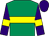 Emerald green, yellow hoop, purple sleeves, yellow armlets, purple cap (Cs Partnership)
