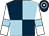 Dark blue and light blue (quartered), white sleeves, light blue armlets, dark blue and white hooped cap (Mr Paul Cox & Mr Liam Russell)