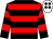 Black, crimson hoops, white cap, black spots (Mr A G Blackmore)