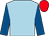 LIGHT BLUE, ROYAL BLUE sleeves, RED cap (Chelsea Thoroughbreds - Chelsea Lad 1)