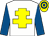 White, yellow cross of lorraine, royal blue sleeves, yellow and royal blue hooped cap (The Learning Curve Partnership)
