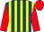 Royal blue and yellow stripes, red sleeves and cap (Mr Chris White)