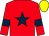 Red, dark blue star and armlets, yellow cap (Mrs M Rayner And Withyslade)