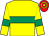 Yellow, emerald green hoop and armlets, red and yellow hooped cap (Mr M Brown)
