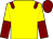Yellow, maroon epaulets, halved sleeves, maroon cap (K&j Bloodstock Ltd)